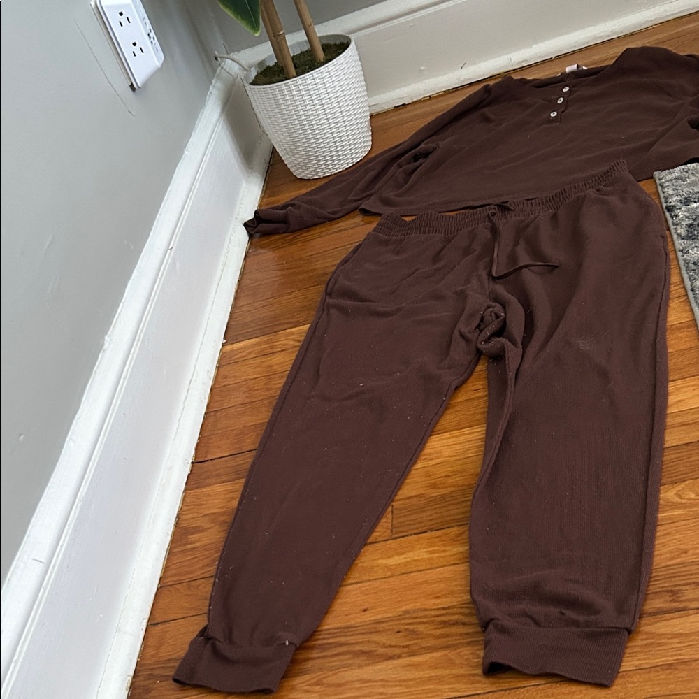 Victoria's Secret Chocolate Brown Pajama Set